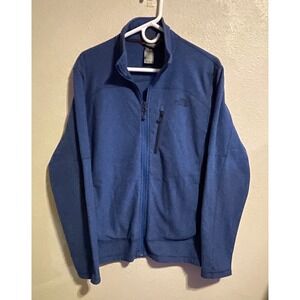 The North Face Mens‎ Fleece Jacket Full Zip Blue Outdoor Hiking Coat Medium